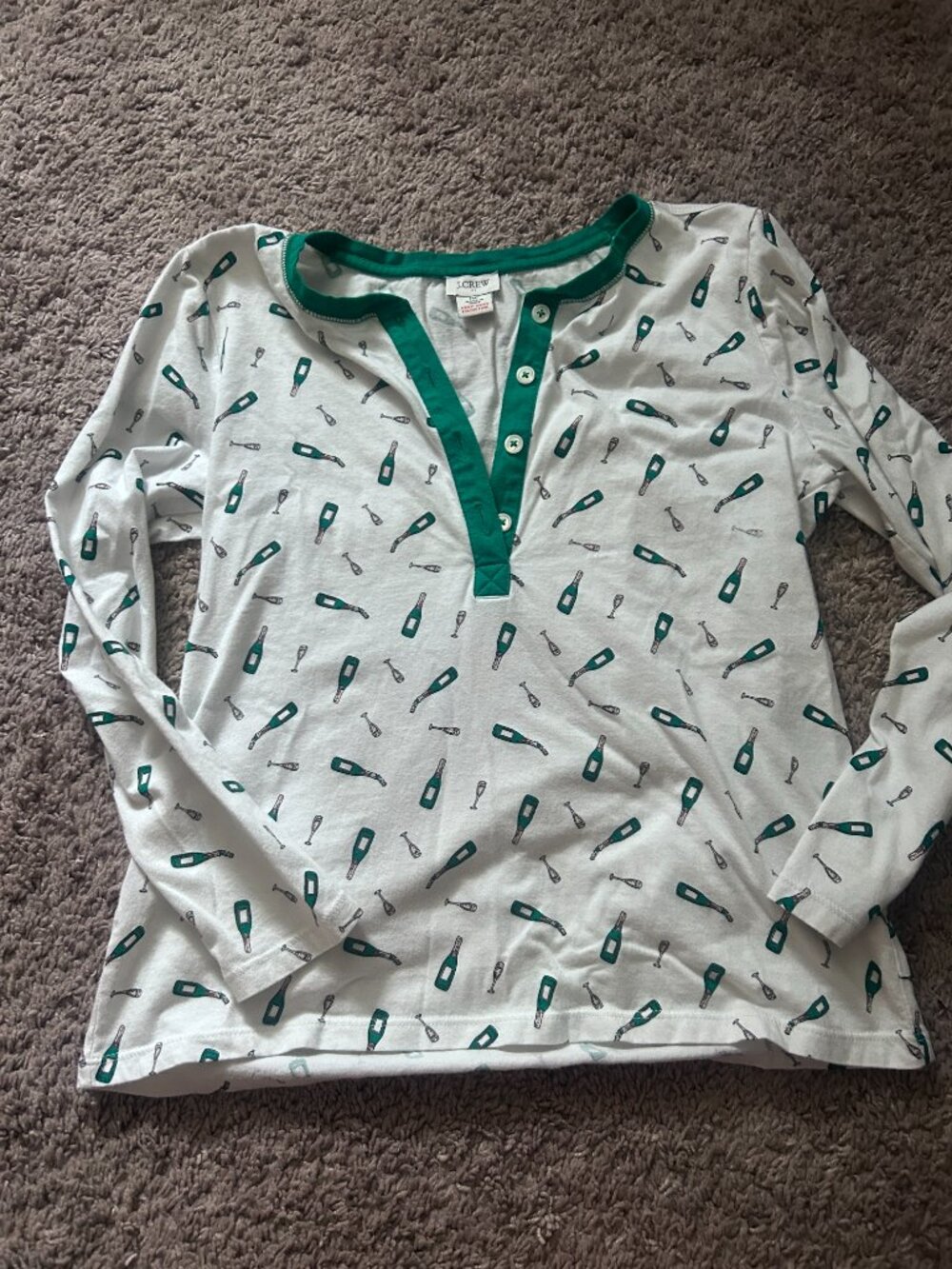 J Crew Factory Cotton Henley PJ Set - Picture 8 of 9